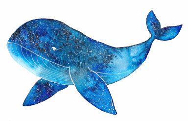 illustration aquarelle baleine